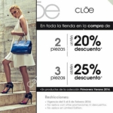 Hasta 25% de descuento en Cloe si compras varias prendas este fin de semana.
