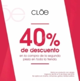 40% de descuento en la segunda prenda en Cloe por el día de las madres