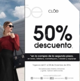En Cloe 50% de descuento en la segunda pieza en bolsos, billeteras, cosmetiqueras, calzado y equipaje