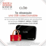 En tiendas Cloe USB coleccionable de bolsita GRATIS en la compra de productos participantes