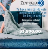 Compra $3500 en Zentralia Coacoalco y recibe un cobertor de regalo