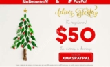 Código SinDelantal Paypal de $50 de descuento de viernes a domingo