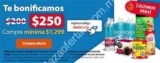 Cupón Walmart de $250 de descuento en pedidos de $1,299 en supermercado