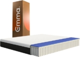 Colchón híbrido matrimonial de memory foam y resortes Emma baja a un tremendo precio + 15 meses sin intereses