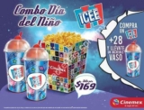 Combo Cinemex Día del Niño: 1 palomitas grandes + 2 Icee por $169