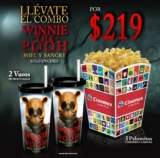 Nuevo combo Cinemex Winnie the Pooh Miel y Sangre con 2 vasos promocionales