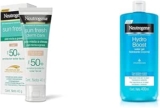 Combo Neutrogena con protector solar Sun Fresh Derm Care + crema corporal Hydro Boost Water Gel bajan a su menor precio