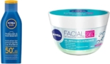Combo Nivea con protector solar Protección & Hidratación con Pantenol + gel hidratante Facial Hyaluron Gel baja a su menor precio