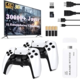 Consola de videojuegos retro con 23 emuladores y 2 controles inalámbricos en su precio histórico más bajo