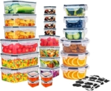 Juego de 24 contenedores herméticos para almacenar alimentos bajan a un precio muy bueno