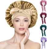 Gorro de seda ajustable para el cabello baja a un excelente precio