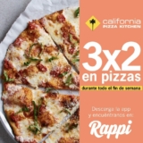 En California Pizza Kitchen 3×2 en pizzas en pedidos a través de Rappi