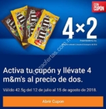 Cupón 7-Eleven de 4×2 en chocolates M&Ms
