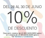 Cupón ebay 10% de descuento del 28 al 30 de junio