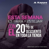 Cupón de 20% de descuento en toda la tienda en línea de Kappa