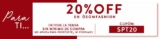 Cupón ösom de 20% de descuento adicional en toda la tienda
