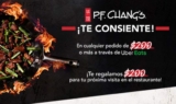Cupón PF Changs de $200 de descuento en pedidos de $200 o más