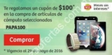 Cupón Soriana $100 de descuento en artículos de cómputo