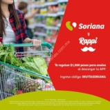 Cupón Rappi Soriana de $1000 pesos de envíos gratis