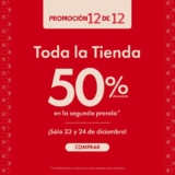 En C&A segundo a mitad de precio en TODA la tienda hoy 24 de diciembre