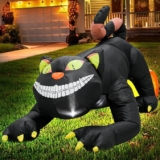Decoración inflable de Halloween gato negro baja a su precio más económico