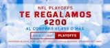 $200 de descuento en la tienda de la NFL en México usando el código PLAYOFFS