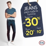 Descuentos escalonados en jeans en tiendas C&A