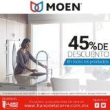 45% de descuento en todos los productos Moen en Llano de la Torre