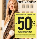 50% de descuento en la segunda prenda en Springfield