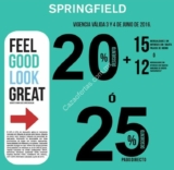 Hasta 25% de descuento en tiendas Springfield el 3 y 4 de junio