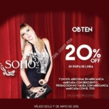 20% de descuento en boutiques SOHO sólo hoy 1 de mayo