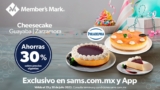 Promoción Sam’s Club Día del Cheesecake: 30% de descuento en cheesecakes (precios desde $178)