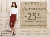 Días especiales Marsel: 25% de descuento en todas las boutiques