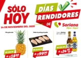 Folleto Soriana Días Rendidores 14 de noviembre 2020: 2×1 y 3×2 en productos y más