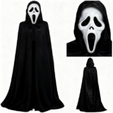 Disfraz de Halloween Scream Ghostface con máscara y capa baja a su menor precio