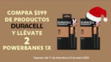 Promoción Duracell mejorada: ahora 2 powerbank GRATIS en la compra de $599 o más