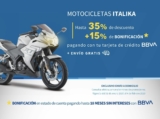 Promoción Elektra Italika de hasta 35% de descuento + 15% de bonificación + 18 MSI con BBVA Bancomer