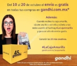 Envío gratis en gandhi.com.mx hasta el 20 de octubre