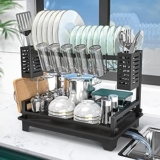 Escurridor de platos de metal de 2 niveles baja de precio