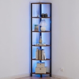 Estante organizador de esquina con 6 niveles y luces LED baja a un gran precio + 3 meses sin intereses