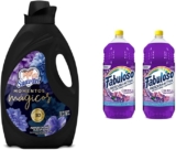 Combo Suavitel y Fabuloso con suavizante Momentos Mágicos Abrazo de Amor 2.8 L + limpiador multiusos Frescura Activa Lavanda con 2 botes de 2 L a un precio buenísimo