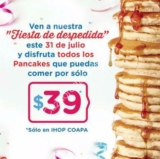 Fiesta de despedida IHOP Coapa: Todos los pancakes que puedas comer por $39 el 31 de julio