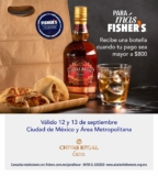Promo Fishers de botella Chivas Regal Gratis en pedidos para llevar de $800