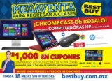 Folleto de ofertas Best Buy del 30 de julio al 5 de agosto: Chromecast GRATIS en la compra de una computadora HP