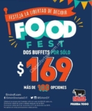 Food Fest Sirloin Stockade: 2 buffets por sólo $169 pesos de lunes a sábado