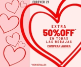 En Forever 21 50% de descuento adicional a todas las rebajas