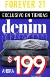 En Forever 21 pantalones de mezclilla a $199