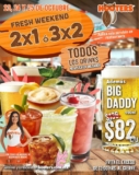 Fresh Weekend Hooters: 2×1 ó 3×2 en todos los drinks este fin de semana