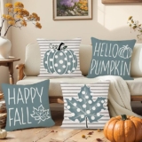 Paquete de 4 fundas de cojín con diseño otoñal baja de precio