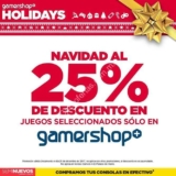 En Gamers 25% de descuento en videojuegos seleccionados solo hoy 25 de diciembre